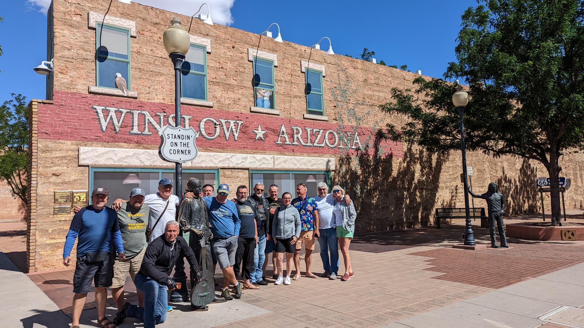 Stáli jsme na rohu ve Winslow